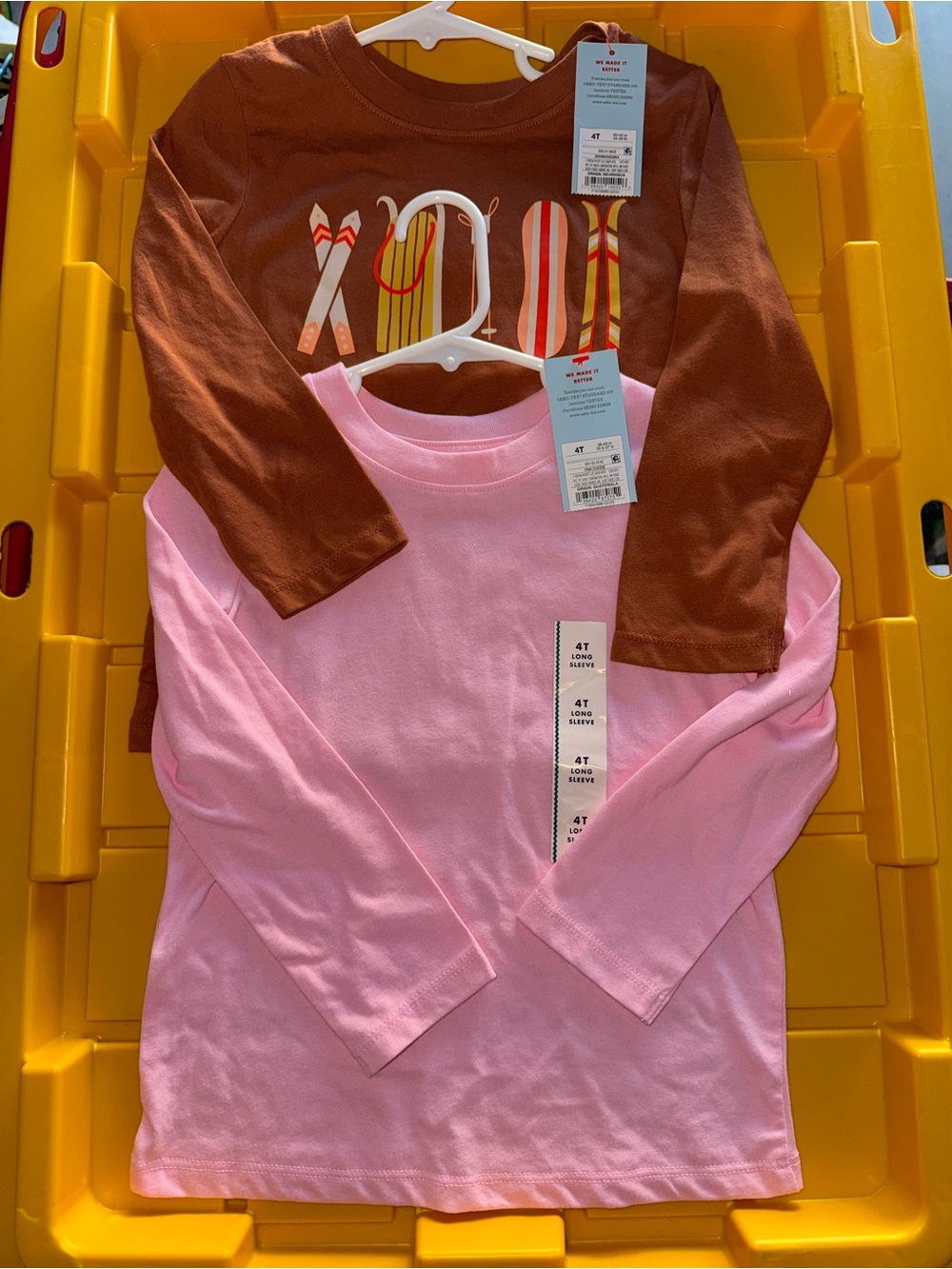 2 pc long sleeve kids shirts new with tags.